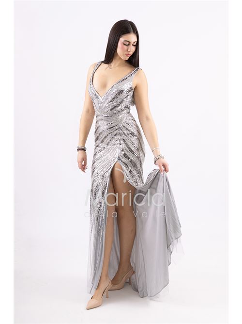 Abito a sirena in paiette MARICLA ELEGANCE | FP883020ARGENTO